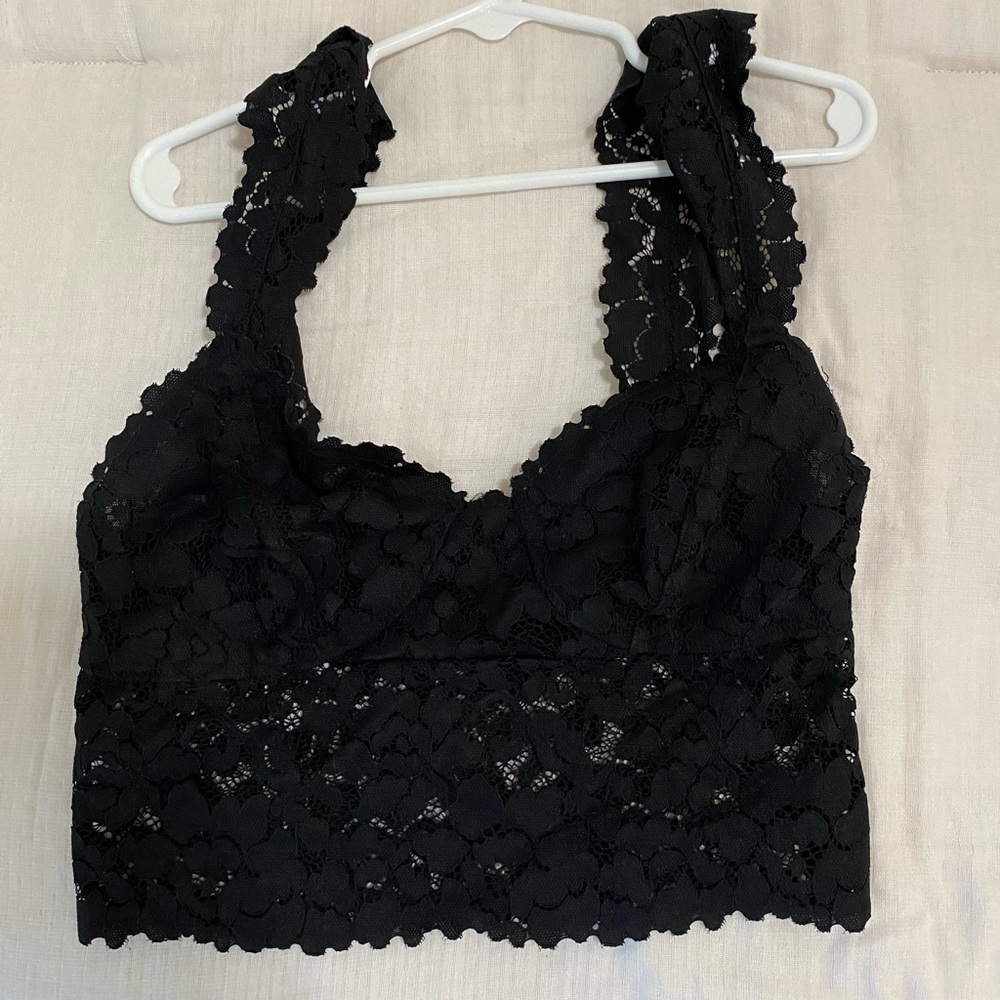 Free people black lace bralette